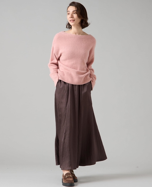 【定番】フォックスウールボートネックニット 詳細画像 ピンク 5