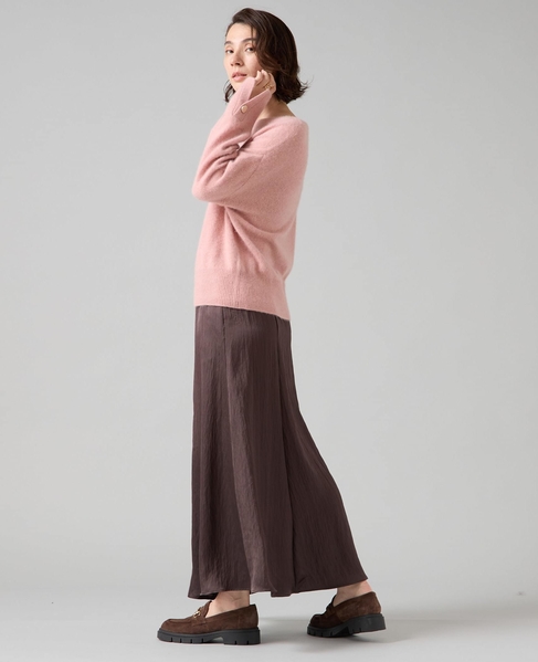 【定番】フォックスウールボートネックニット 詳細画像 ピンク 8