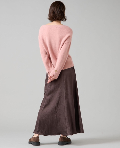 【定番】フォックスウールボートネックニット 詳細画像 ピンク 9