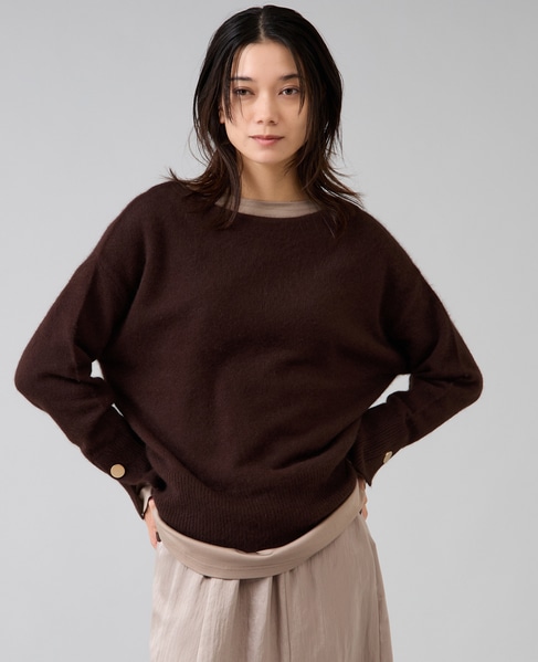 【定番】フォックスウールボートネックニット 詳細画像 ブラウン 2