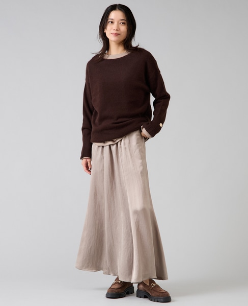 【定番】フォックスウールボートネックニット 詳細画像 ブラウン 5