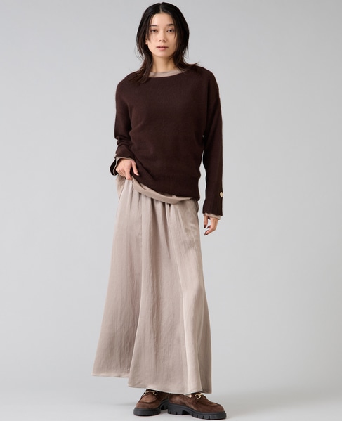 【定番】フォックスウールボートネックニット 詳細画像 ブラウン 8