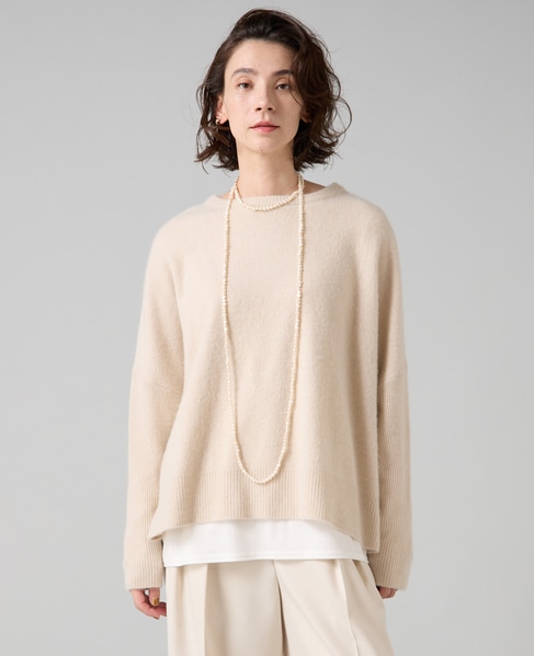 フォックスウールワイドドルマンニット 詳細画像 ライトベージュ 1