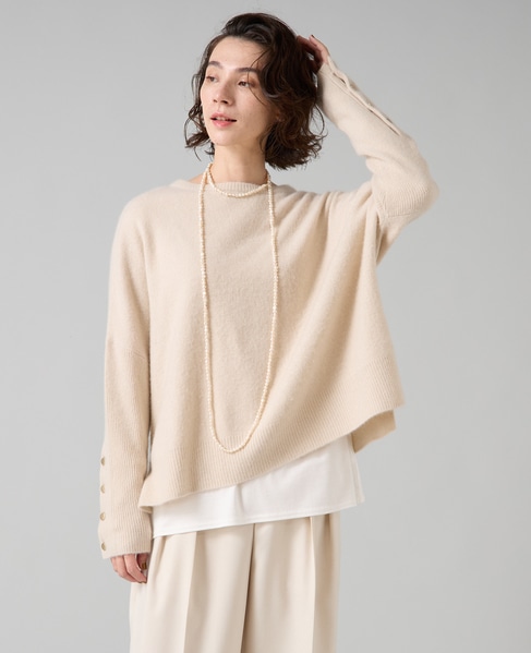 フォックスウールワイドドルマンニット 詳細画像 ライトベージュ 3