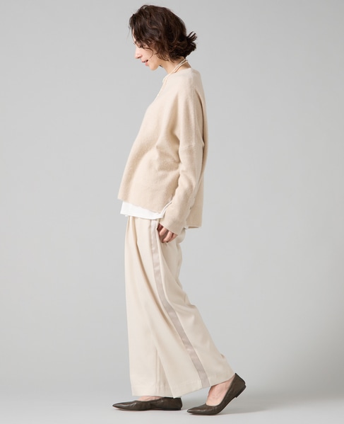 フォックスウールワイドドルマンニット 詳細画像 ライトベージュ 5