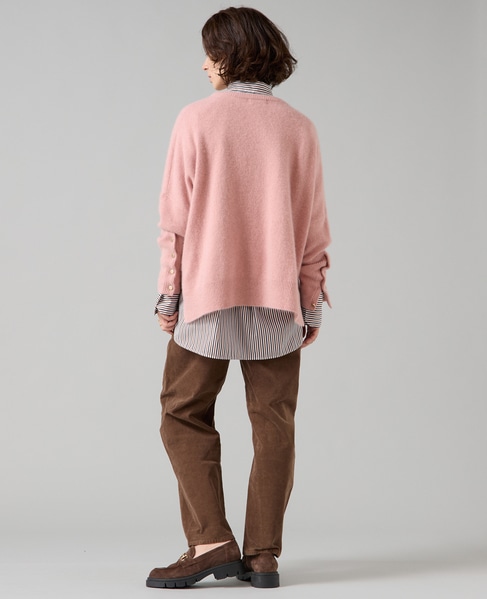 フォックスウールワイドドルマンニット 詳細画像 ピンク 5