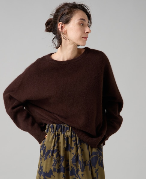 フォックスウールワイドドルマンニット 詳細画像 ブラウン 2
