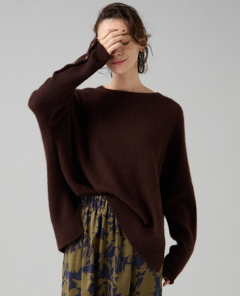 フォックスウールワイドドルマンニット 詳細画像 ブラウン 3