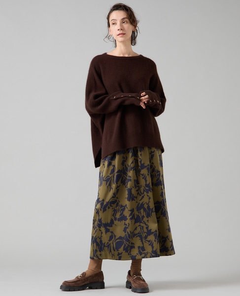 フォックスウールワイドドルマンニット 詳細画像 ブラウン 4