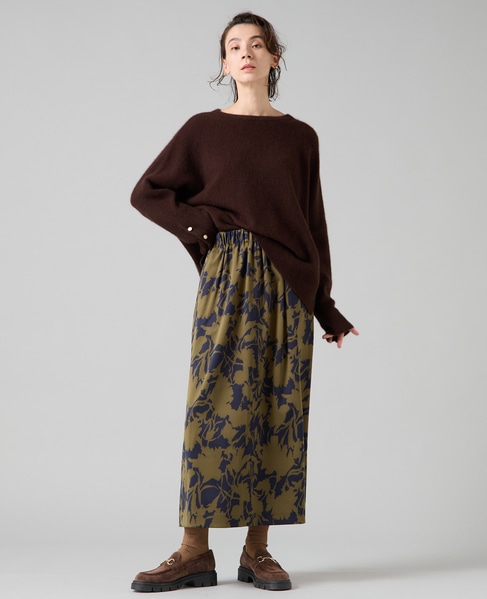 フォックスウールワイドドルマンニット 詳細画像 ブラウン 9