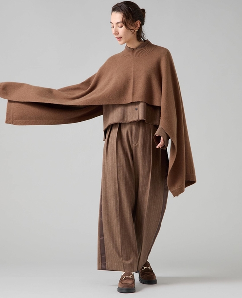 マルチウェイニットベスト 詳細画像 ブラウン 2