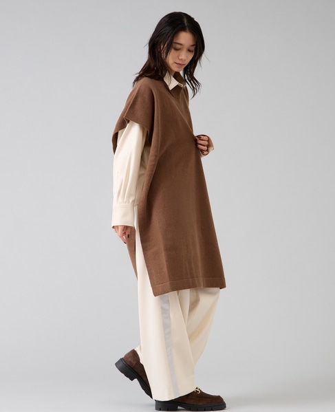 マルチウェイニットベスト 詳細画像 ブラウン 9