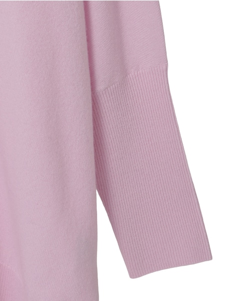 【定番】カシミア混Vネックビッグニット 詳細画像 ピンク 12