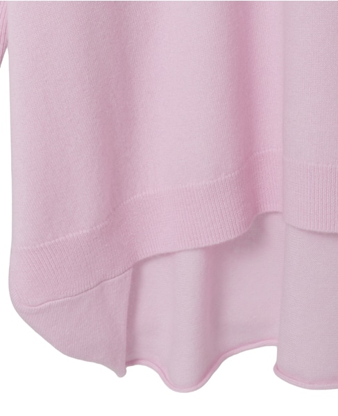 【定番】カシミア混Vネックビッグニット 詳細画像 ピンク 13