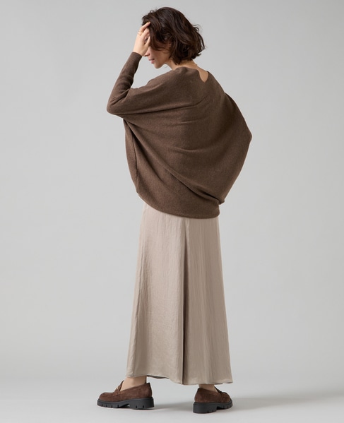 【定番】カシミア混Vネックビッグニット 詳細画像 ブラウン 10