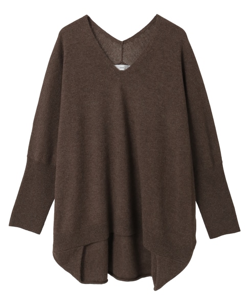【定番】カシミア混Vネックビッグニット 詳細画像 ブラウン 11