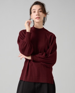 ハイネックラグランドルマンニット