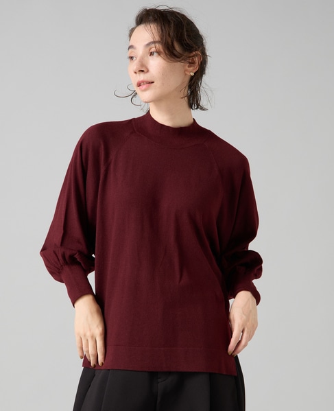 ハイネックラグランドルマンニット 詳細画像 ボルドー 2