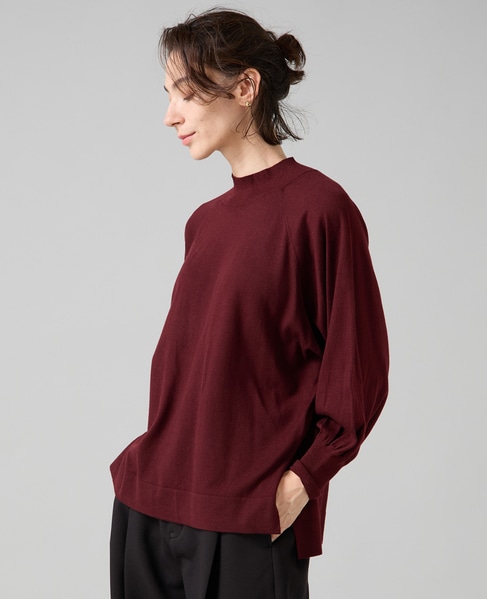 ハイネックラグランドルマンニット 詳細画像 ボルドー 3