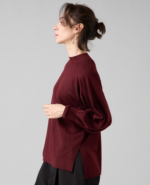 ハイネックラグランドルマンニット 詳細画像 ボルドー 4