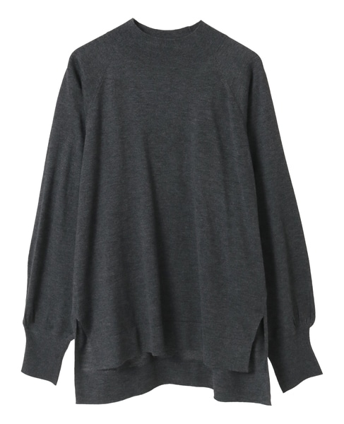 ハイネックラグランドルマンニット 詳細画像 チャコールグレー 11