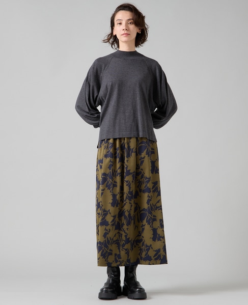 ハイネックラグランドルマンニット 詳細画像 チャコールグレー 4