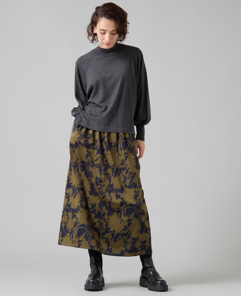 ハイネックラグランドルマンニット 詳細画像 チャコールグレー 5