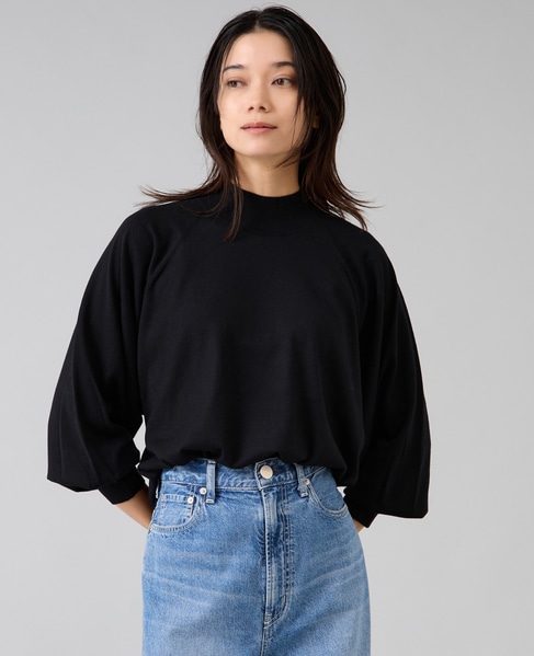 ハイネックラグランドルマンニット 詳細画像 ブラック 1