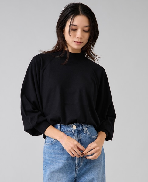 ハイネックラグランドルマンニット 詳細画像 ブラック 2