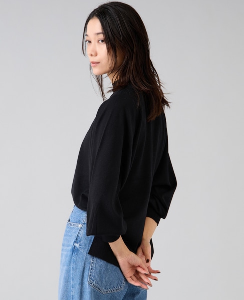 ハイネックラグランドルマンニット 詳細画像 ブラック 3