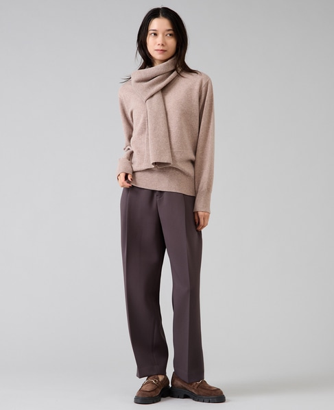 ストールデザインニットトップス 詳細画像 トップベージュ 3