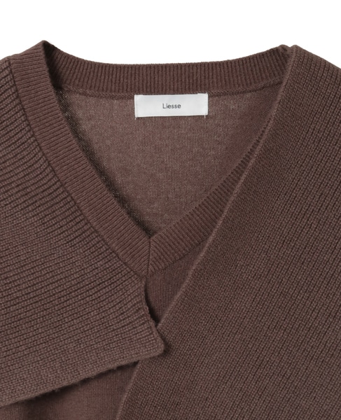 ストールデザインニットトップス 詳細画像 ブラウン 12