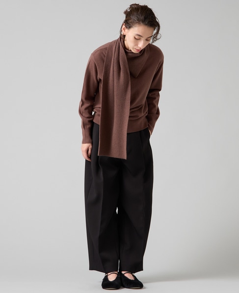 ストールデザインニットトップス 詳細画像 ブラウン 6