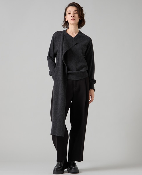 ストールデザインニットトップス 詳細画像 チャコールグレー 4