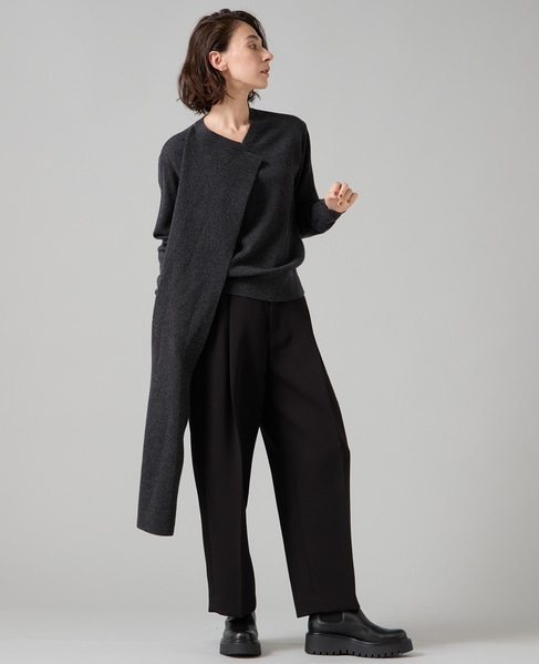 ストールデザインニットトップス 詳細画像 チャコールグレー 5