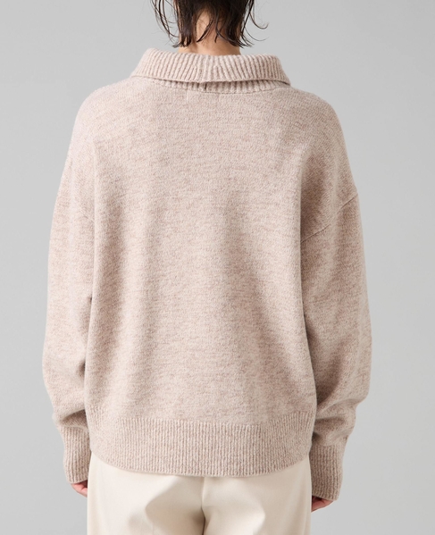 ハーフジップニット 詳細画像 ベージュ 12