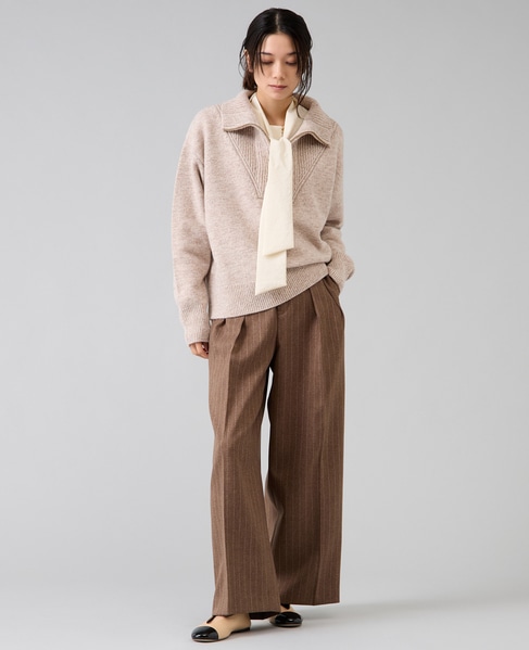 ハーフジップニット 詳細画像 ベージュ 16