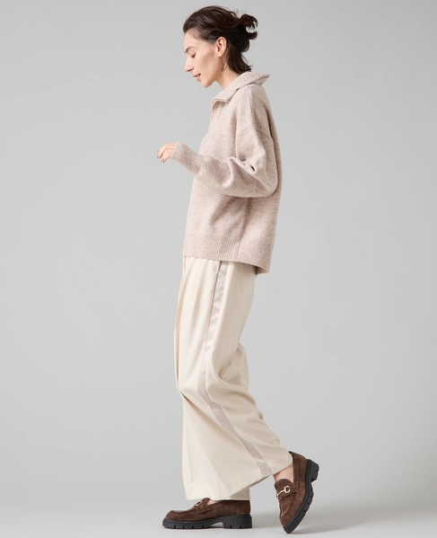 ハーフジップニット 詳細画像 ベージュ 5