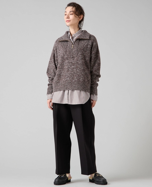ハーフジップニット 詳細画像 ブラウン 12