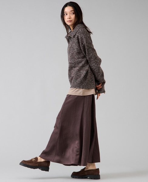 ハーフジップニット 詳細画像 ブラウン 15