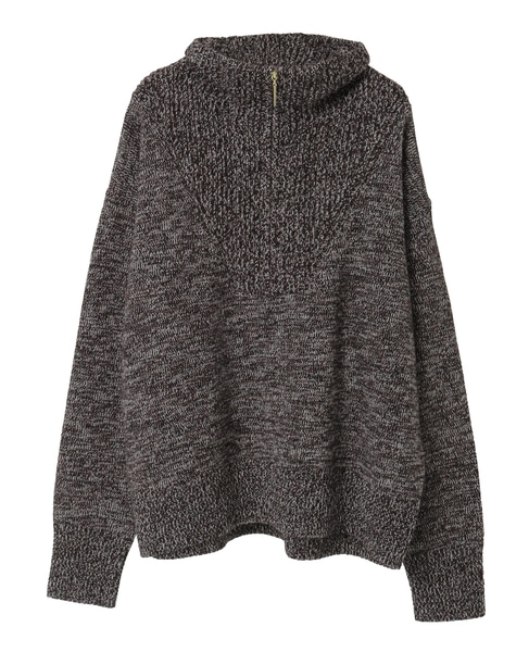 ハーフジップニット 詳細画像 ブラウン 18