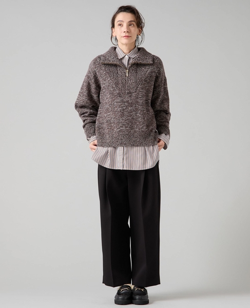 ハーフジップニット 詳細画像 ブラウン 6