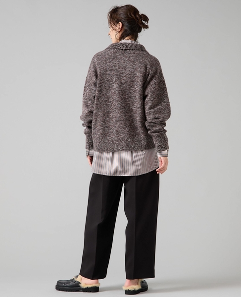 ハーフジップニット 詳細画像 ブラウン 8