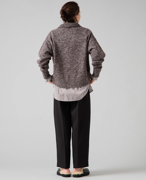 ハーフジップニット 詳細画像 ブラウン 9