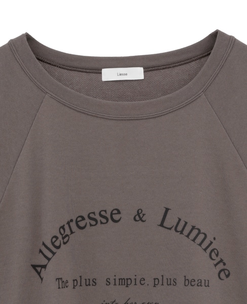 ロゴミニ裏毛スウェット 詳細画像 チャコール 3