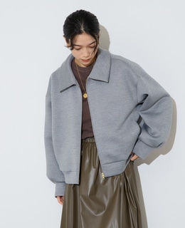 ジップ開きブルゾン