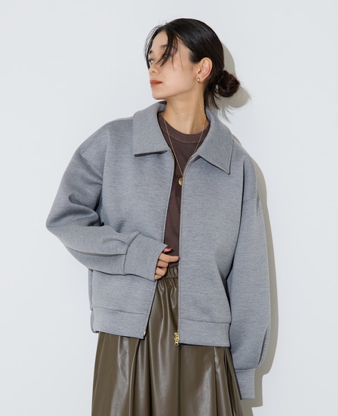 ジップ開きブルゾン 詳細画像 杢グレー 3