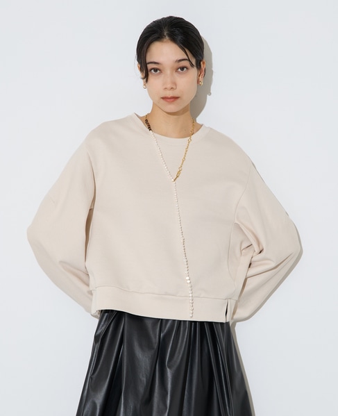 シルケット裏毛プルオーバー 詳細画像 アイボリー 1