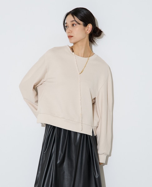 シルケット裏毛プルオーバー 詳細画像 アイボリー 2