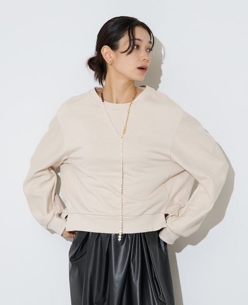 シルケット裏毛プルオーバー 詳細画像 アイボリー 3